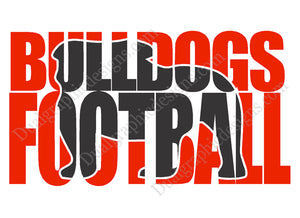 GA Bulldog Football Cutout Template