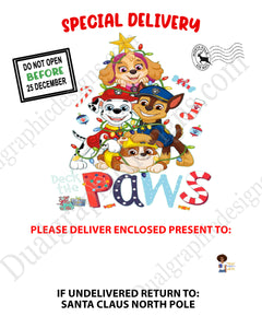 Paw Patrol Santa Sack Template