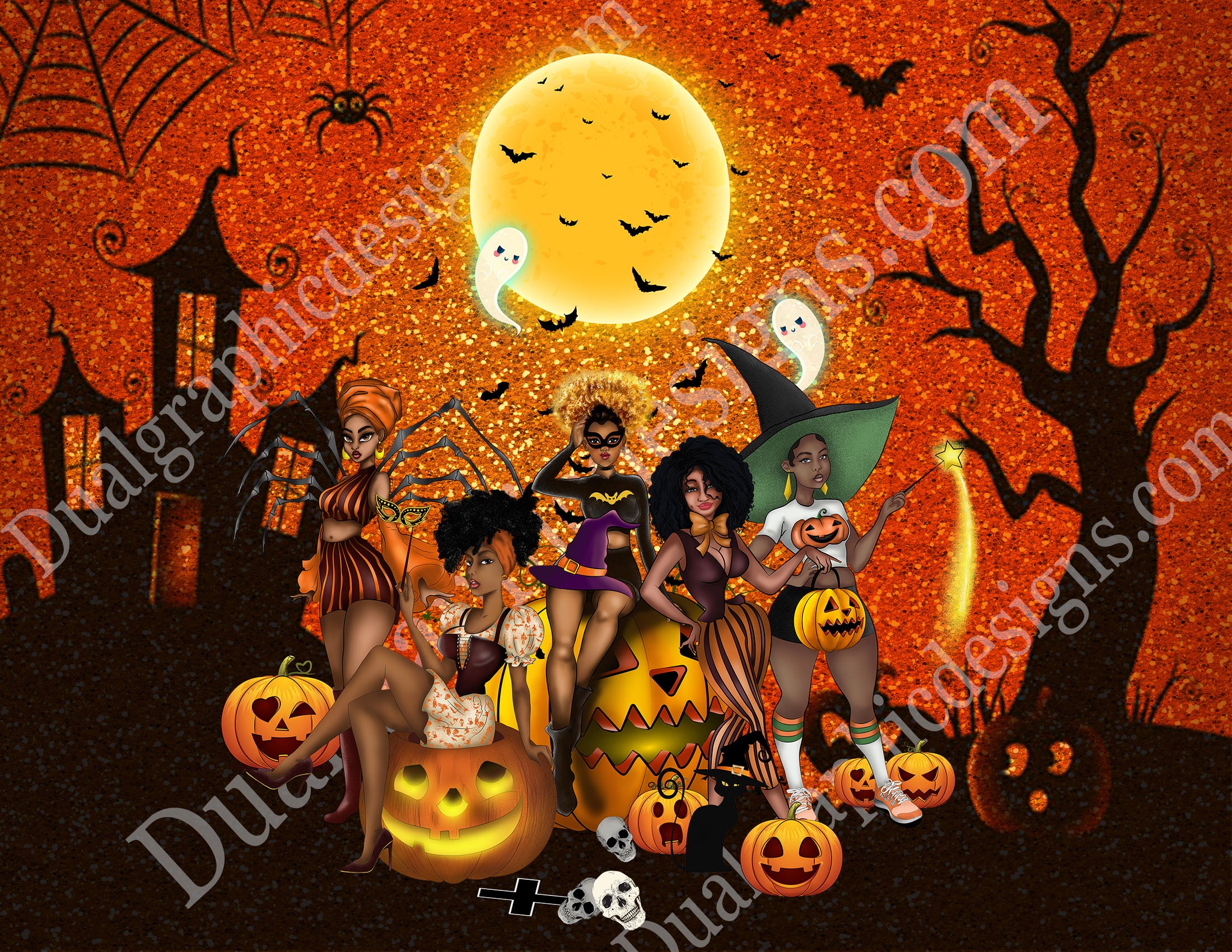 Halloween Ladies Sublimation Template