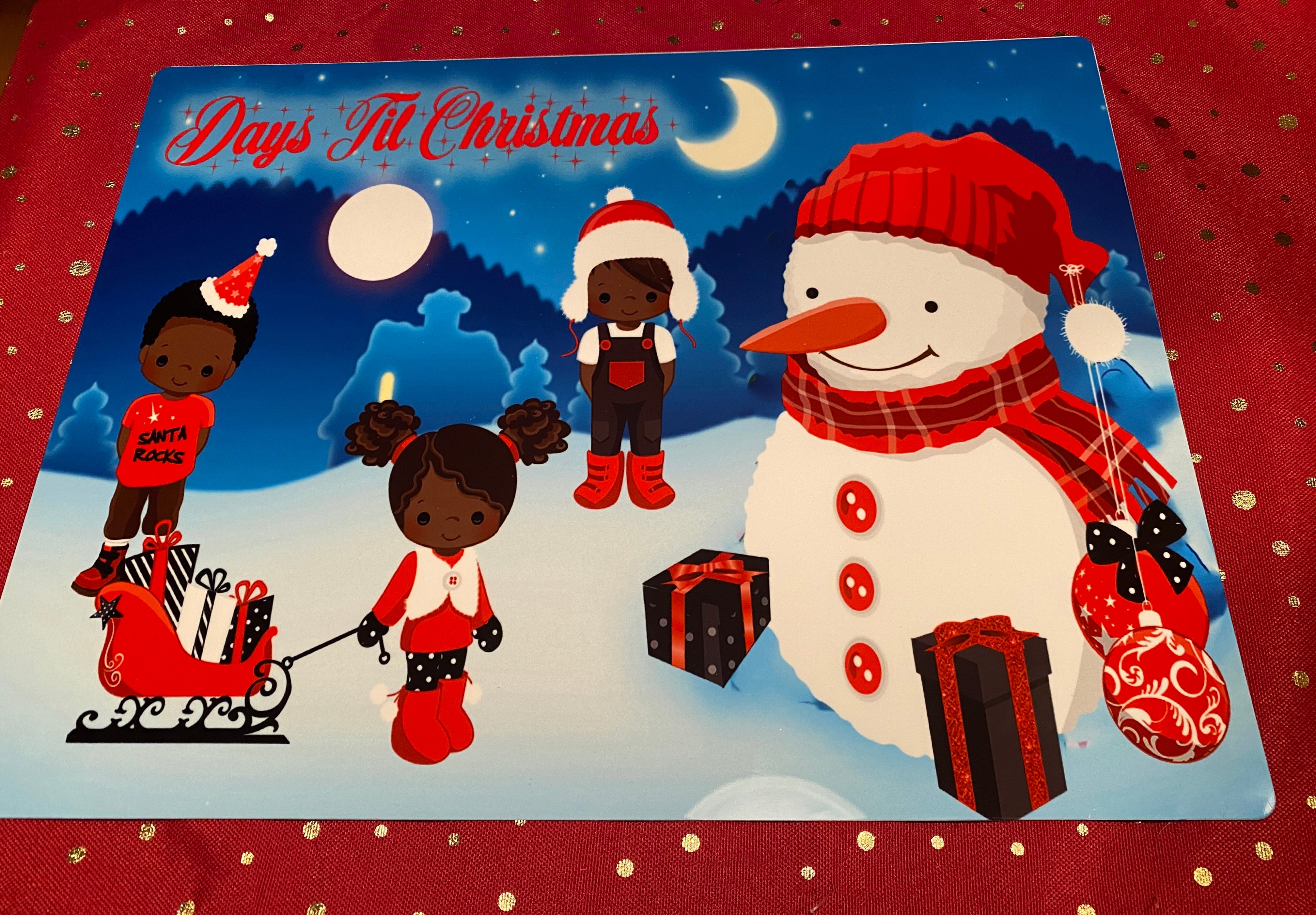 Christmas Count Down Dry Erase Board