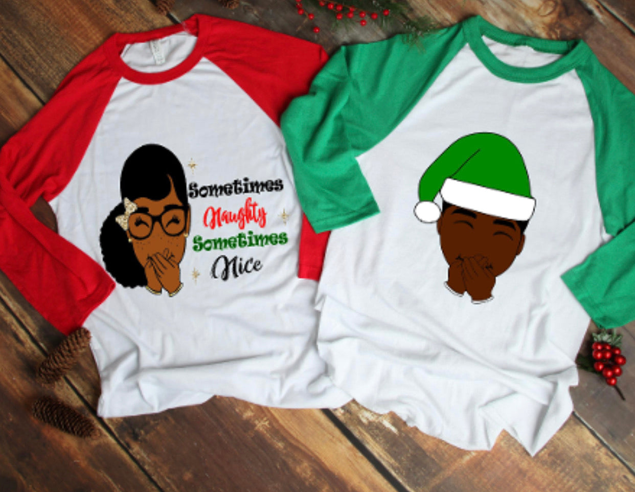 Christmas Raglan Shirts