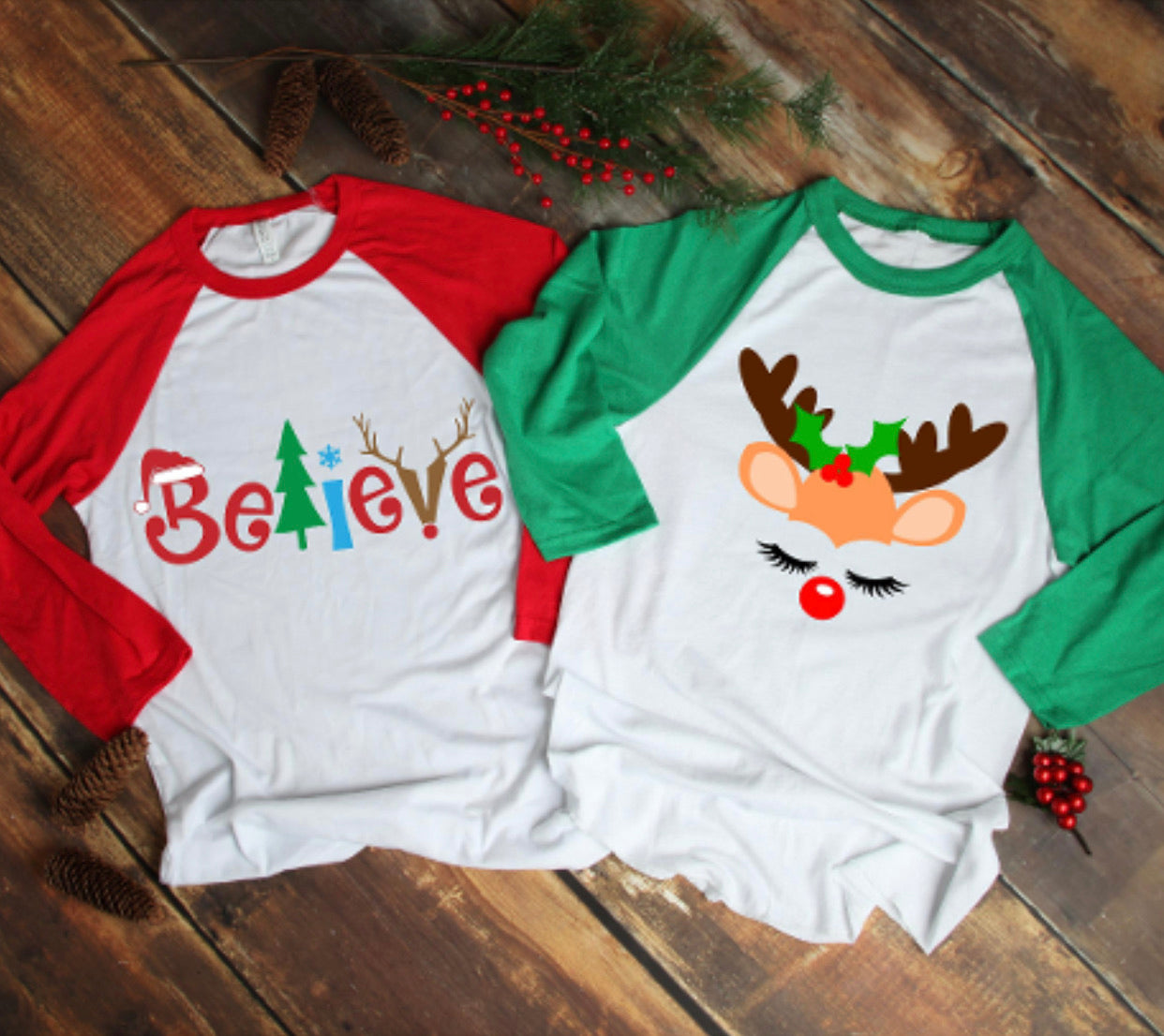 Christmas Raglan Shirts