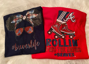 Glitter Braves shirts