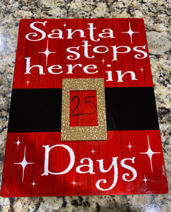 Christmas Count Down Dry Erase Board