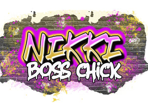 Boss Chick Airbrush Transfer