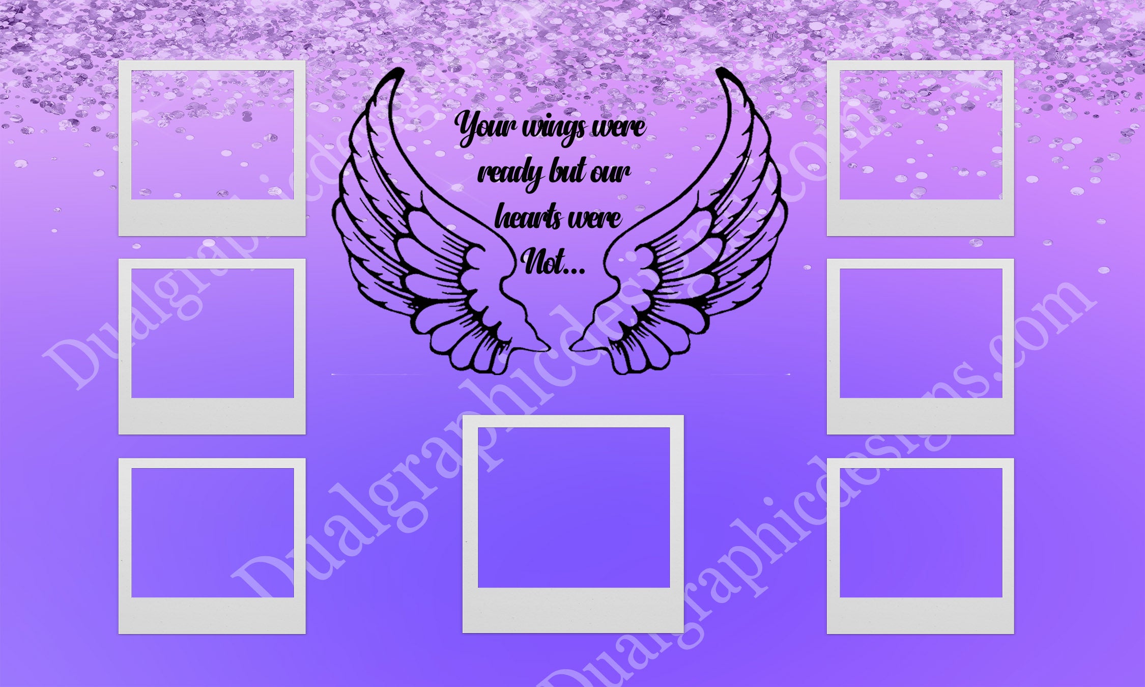 Purple Memorial Tumbler Template